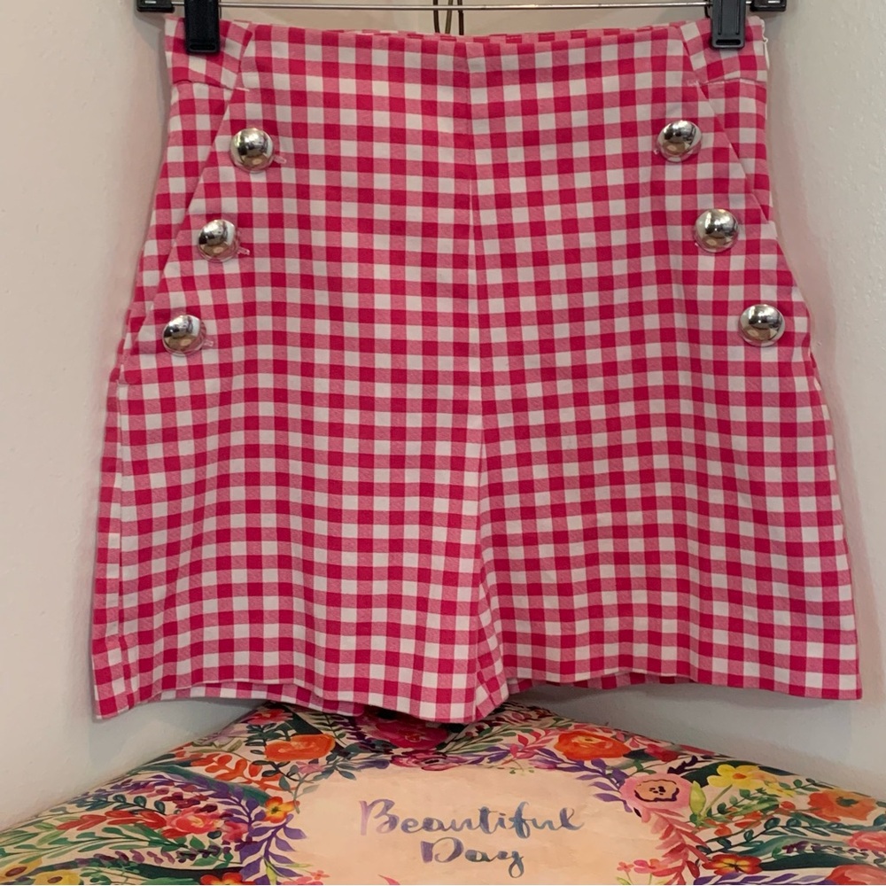 Zara Gingham Sailor Shorts